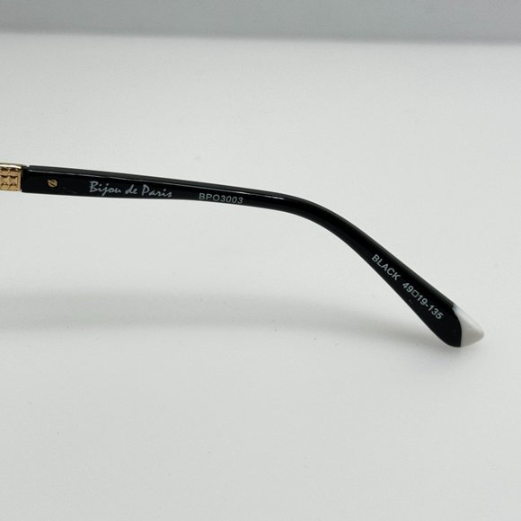 Bijou De Paris Eyeglasses Eye Glasses Frames BPO3003 Black 49-19-135 - Picture 5 of 6